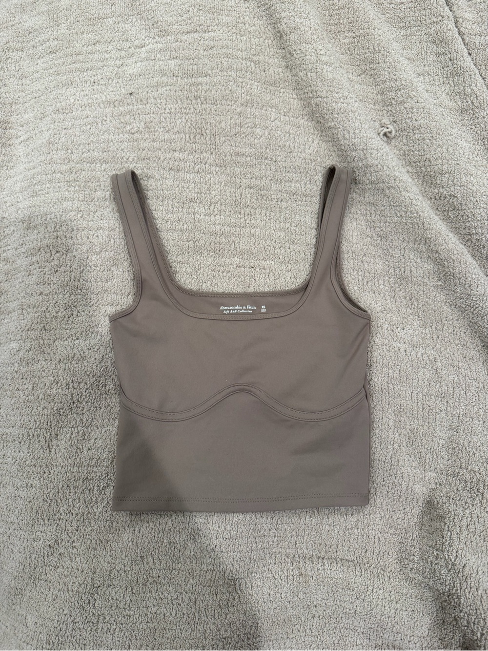 Abercrombie & Fitch Sculpted Tank Top in Taupe